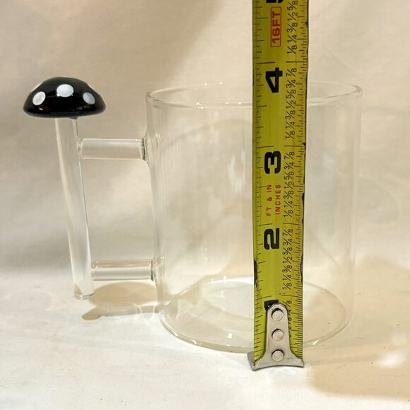 Core Home Magical Woodland Green Mushroom 13 oz Durable Glass Coffee Tea Mug - Picture 3 of 5